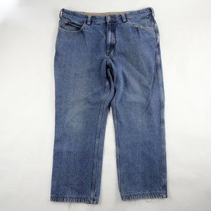 Duluth Mens Jeans Straight Leg Light Wash 40x30